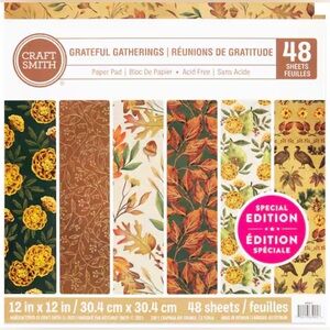 Craft Smith Grateful Gatherings 12x12 Paper Pad NEW